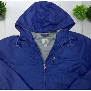 Carhartt Navy Blue Windbreaker Zip-up Jacket Large